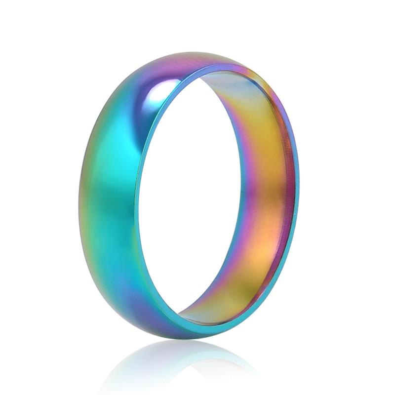 Men Women Rainbow Colorful Ring