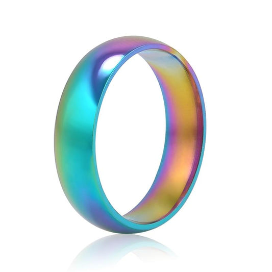 Men Women Rainbow Colorful Ring