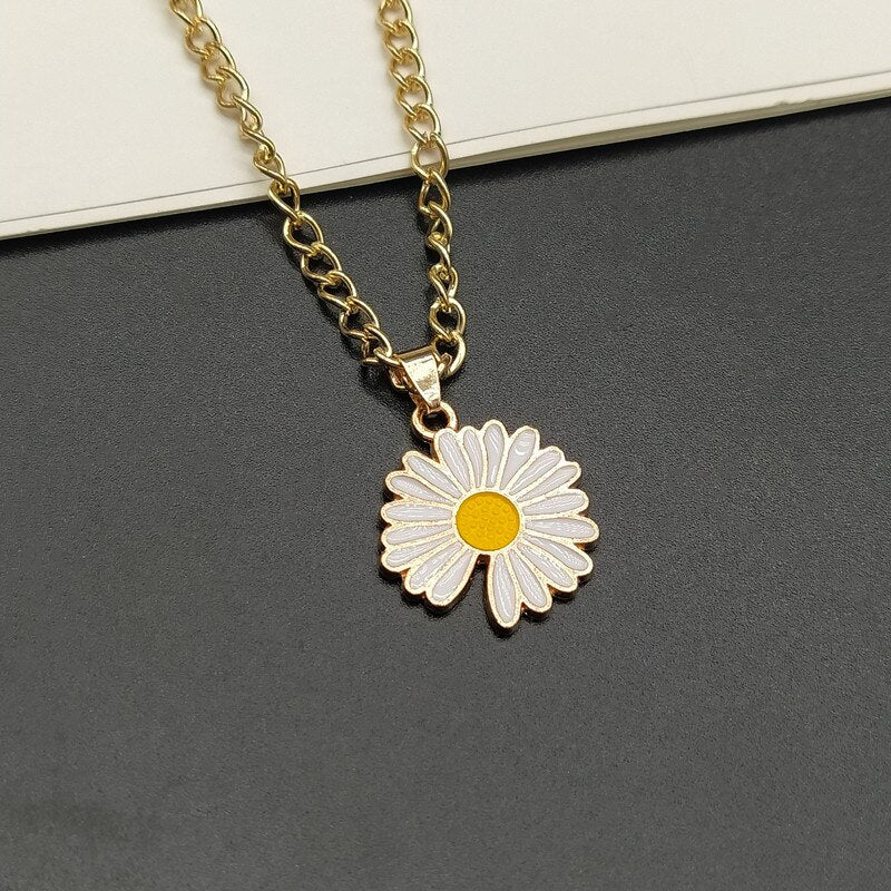 Fashion Sunflower Necklace for Women Pendant Necklace Gift Party collares Ketting Accessories Necklace Jewelry Wholesale