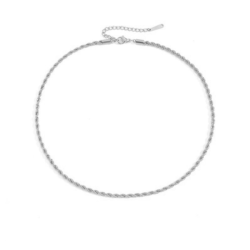 New Necklace 3mm/4mm Twist Chain Necklace Stainless Steel Necklace