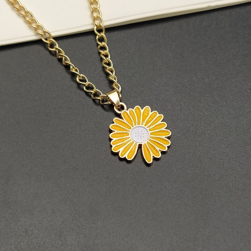 Fashion Sunflower Necklace for Women Pendant Necklace Gift Party collares Ketting Accessories Necklace Jewelry Wholesale