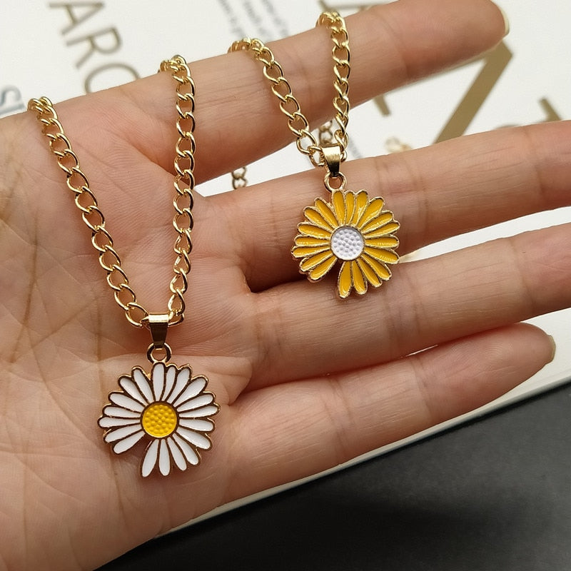 Fashion Sunflower Necklace for Women Pendant Necklace Gift Party collares Ketting Accessories Necklace Jewelry Wholesale