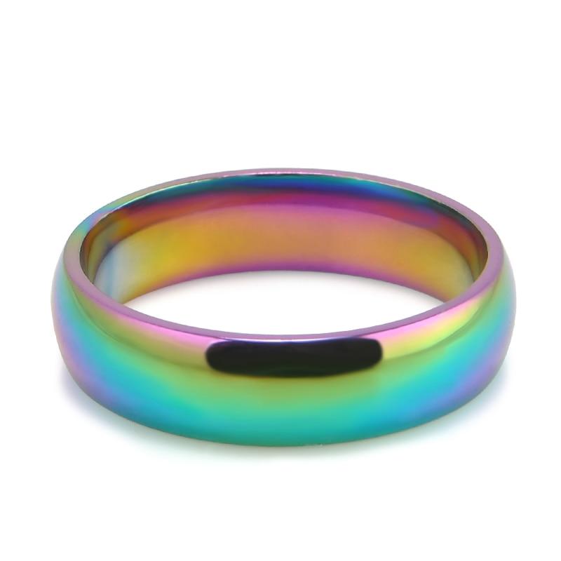 Men Women Rainbow Colorful Ring